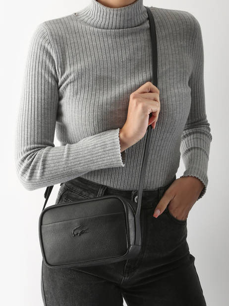 Cross Body Tas City Court Leder Lacoste Zwart city court NF4506IE ander zicht 1